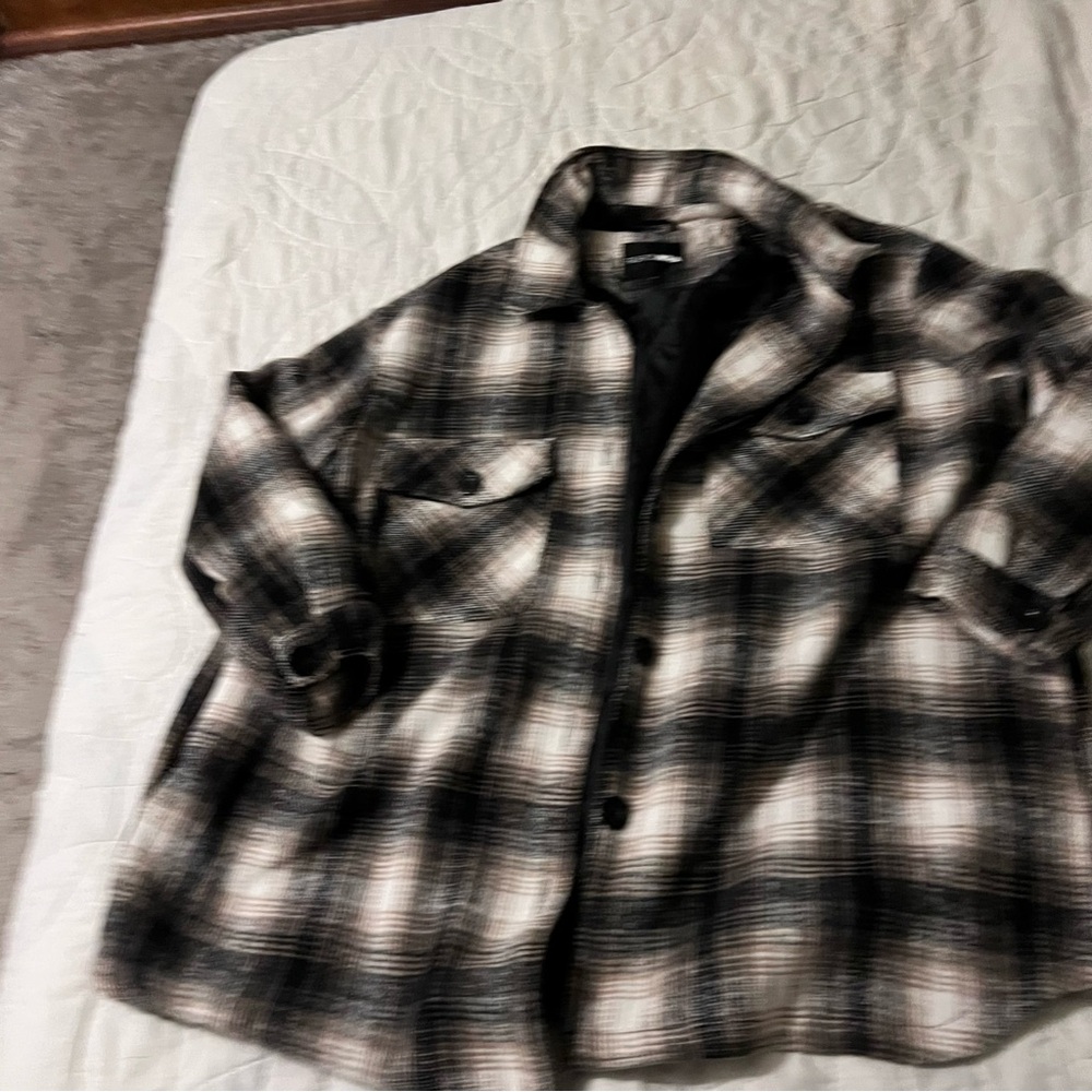 Fashion Nova Black and White Plaid Jacket